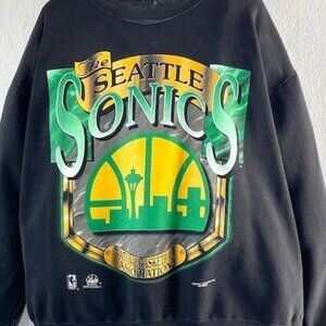 Vintage 90s The Seattle Sonic NBA Crewneck Sweatshirt Team Sportswear